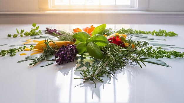 kolorowe warzywa i zioła